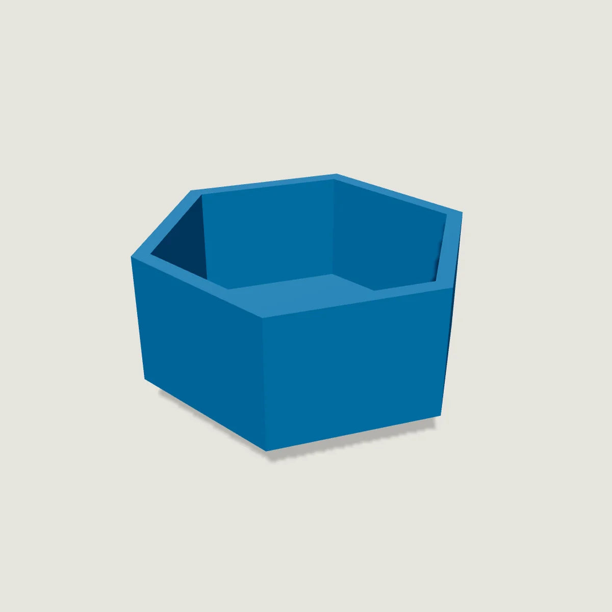 Aloha Stackables hex holder S, 35 mm high, 3D-printed in blue