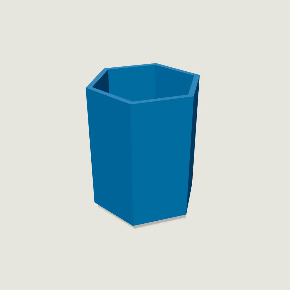 Aloha Stackables hex holder L, 100 mm high, 3D-printed in blue