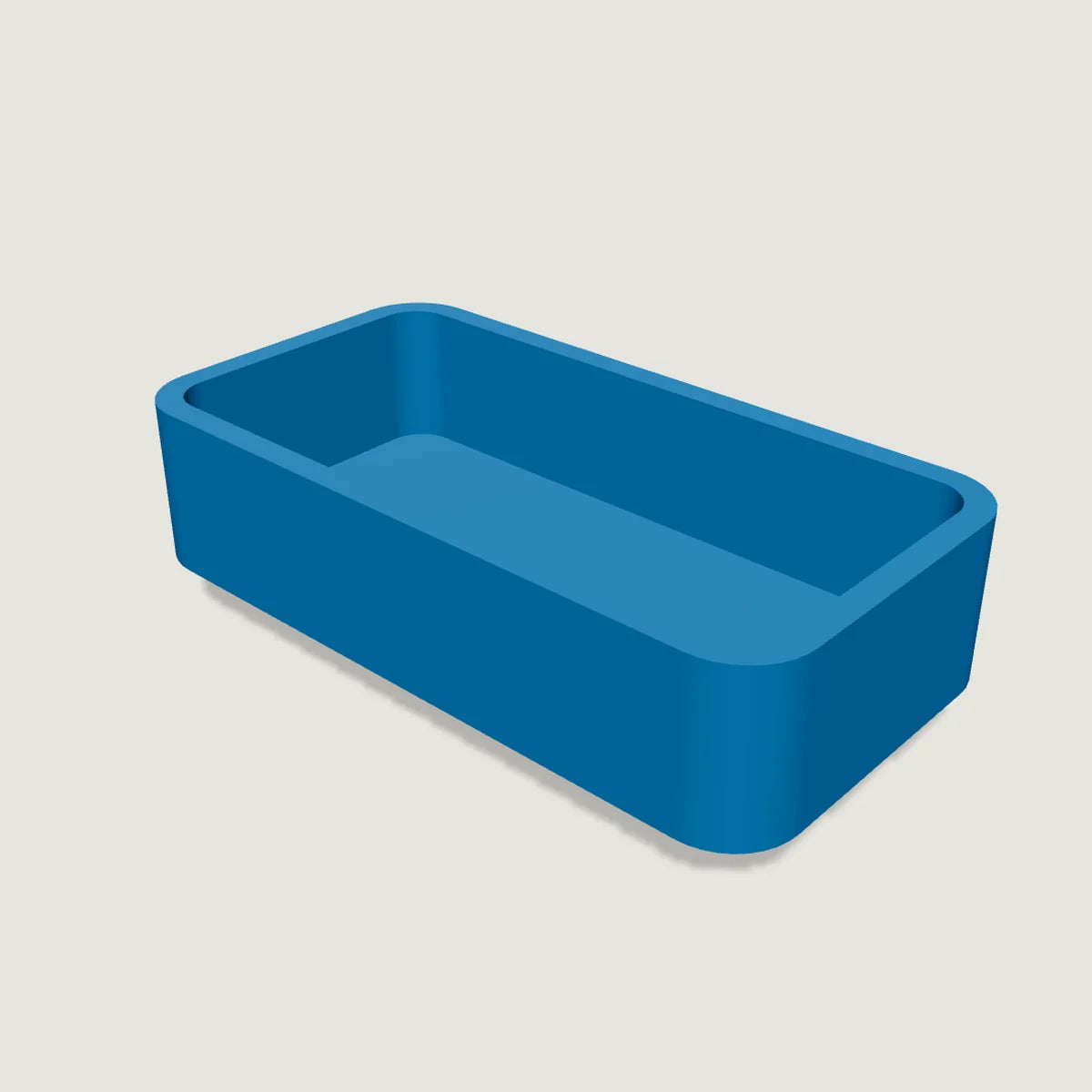 Aloha Stackables mini tray, 3D-printed in blue