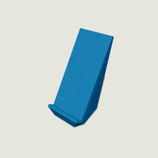 Aloha Stackables phone holder, 3D-printed in blue