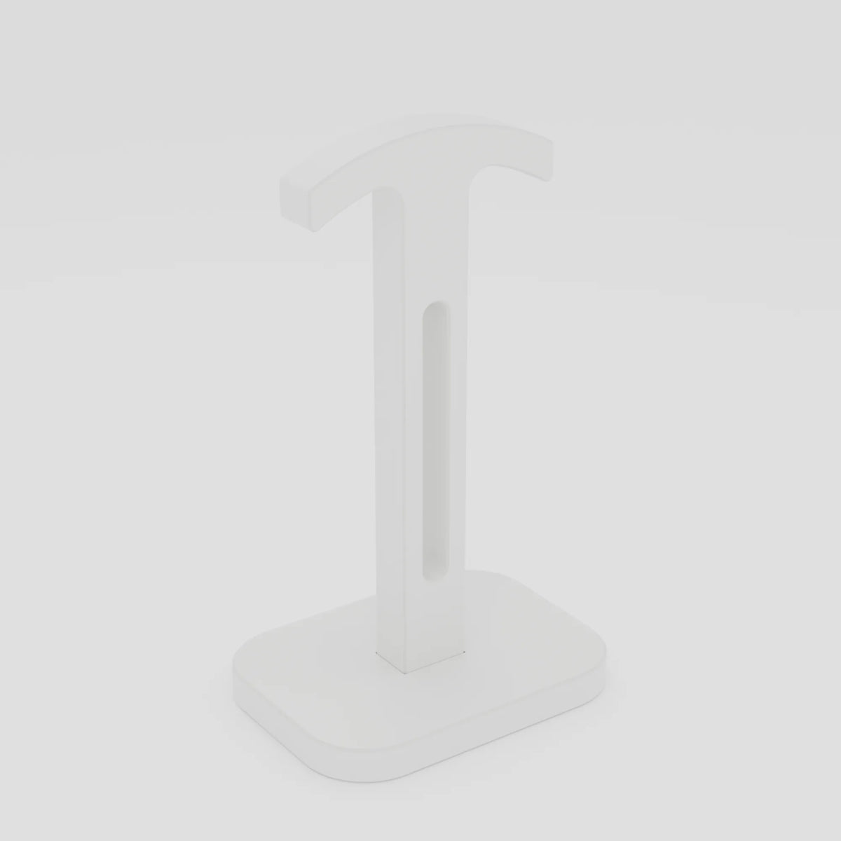White 3D-printed headphone stand