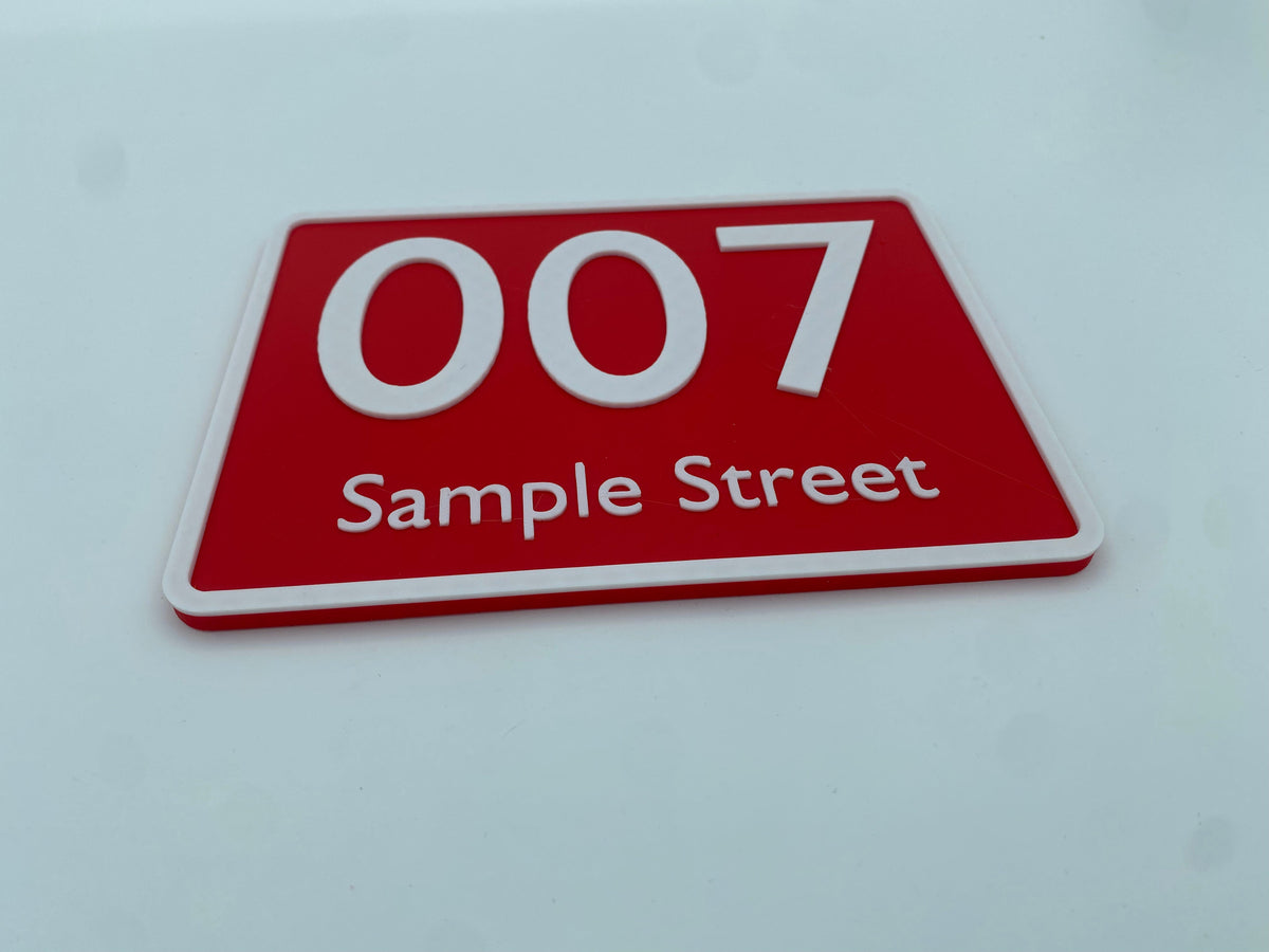 Personalized 3D-printed address sign