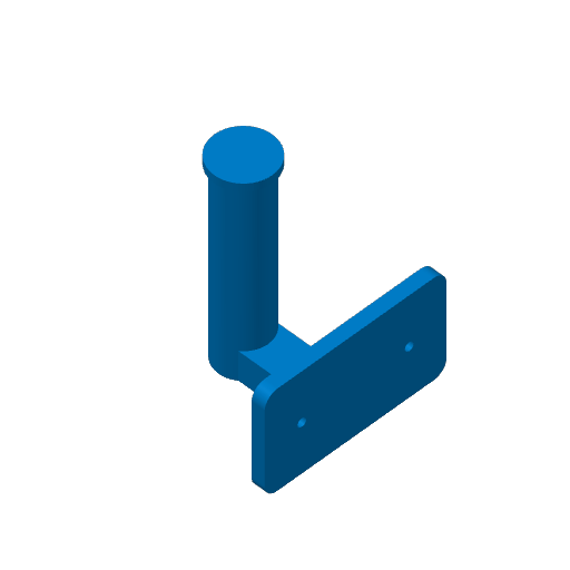 3D printable right-loading toilet roll holder digital model