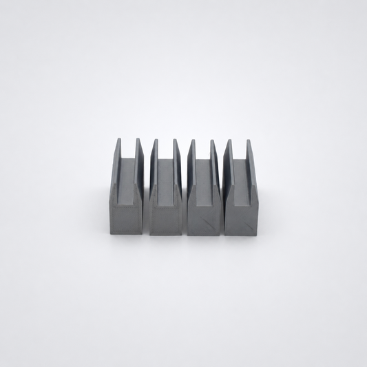 Custom grey 3D-printed plastic parts