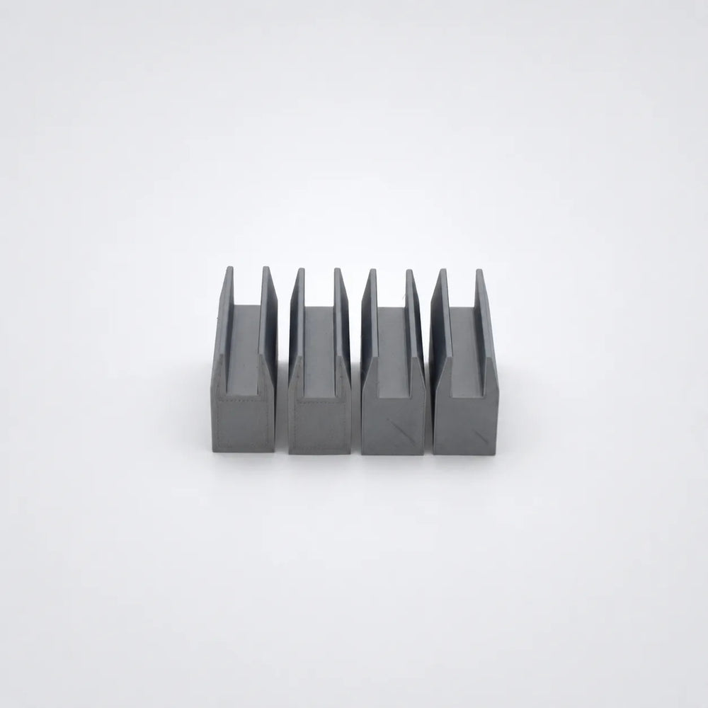Grey custom FDM 3D-printed plastic part