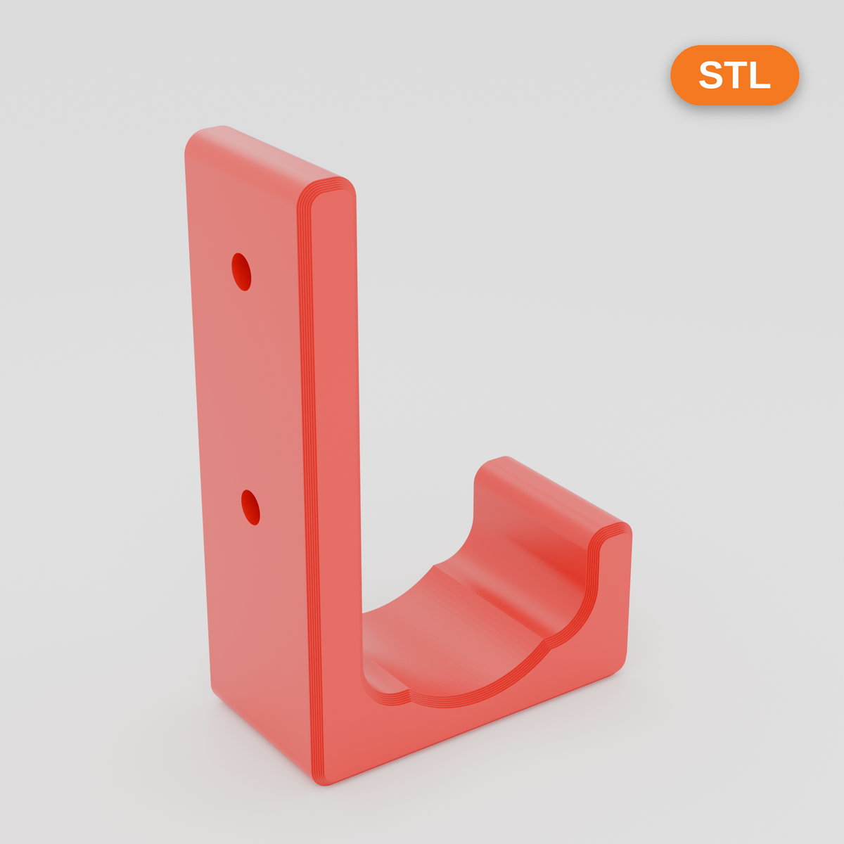 Headphone hook – red