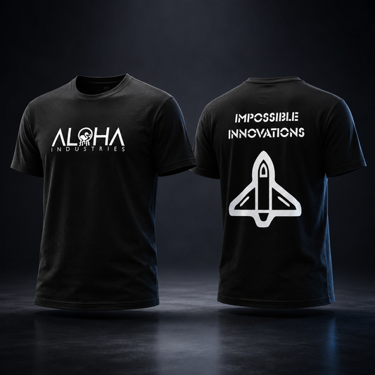 Impossible Innovations T-Shirt with rocket artwork