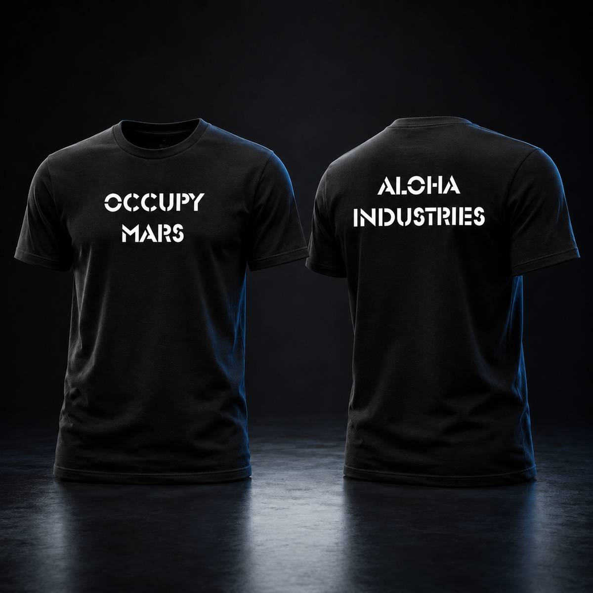 Occupy Mars T-Shirt with Aloha Industries artwork