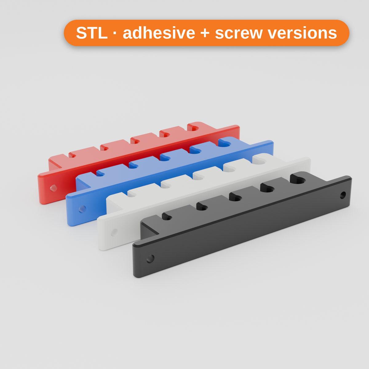 Cable organiser (screw-mount) – all four colours