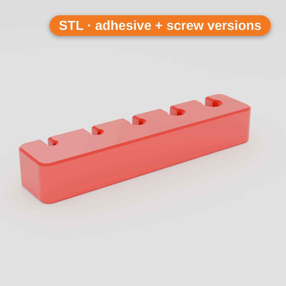 Cable organiser (adhesive) – red
