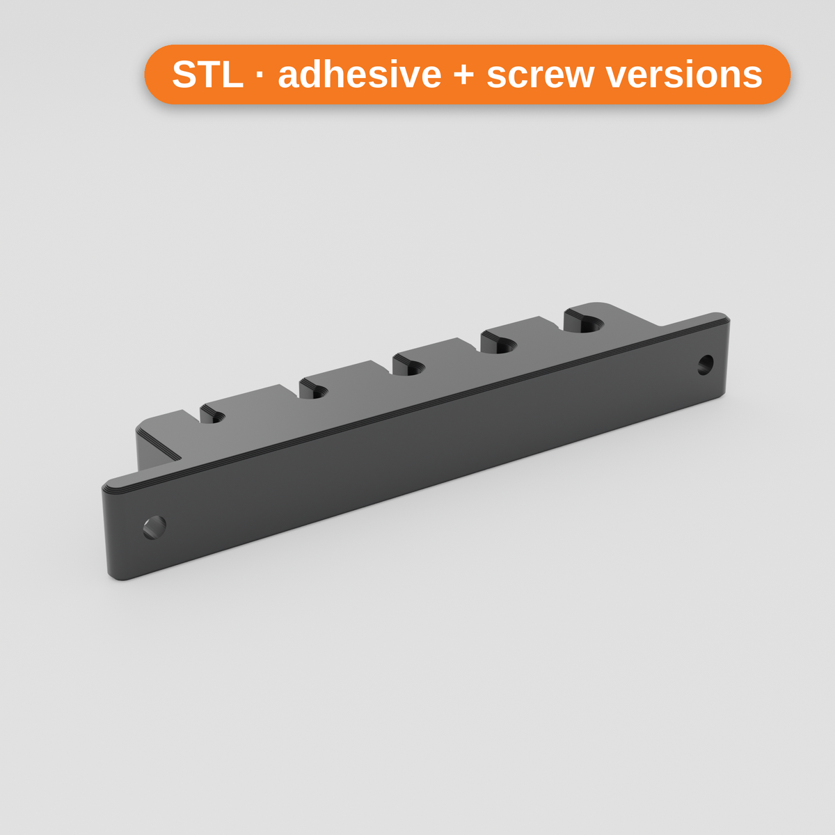 Cable organiser (screw-mount) – black