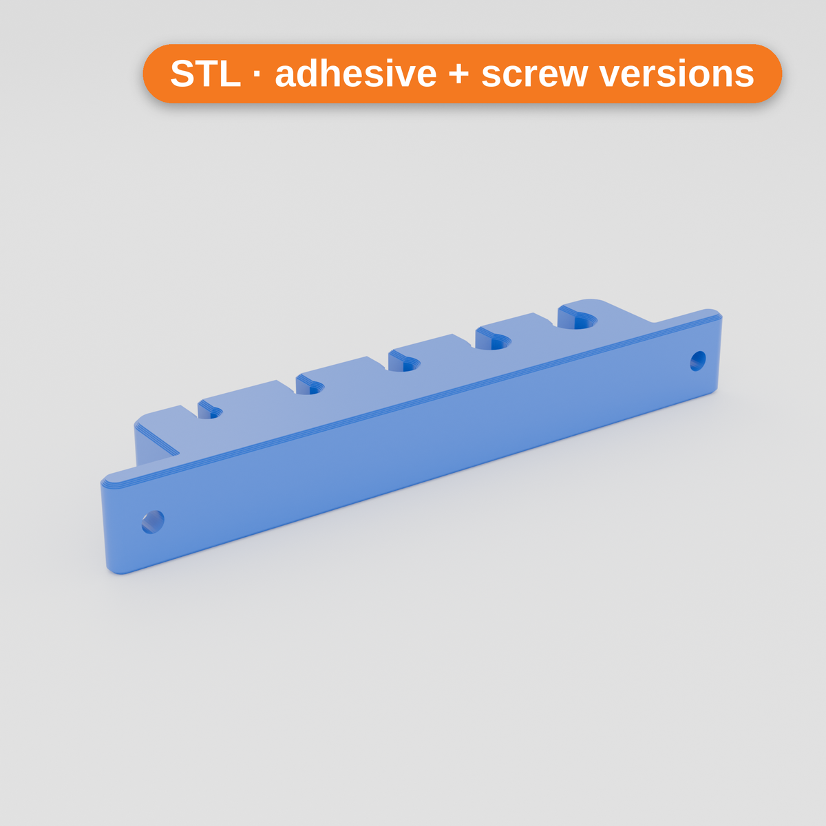 Cable organiser (screw-mount) – blue