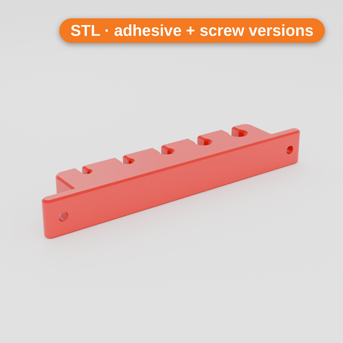Cable organiser (screw-mount) – red