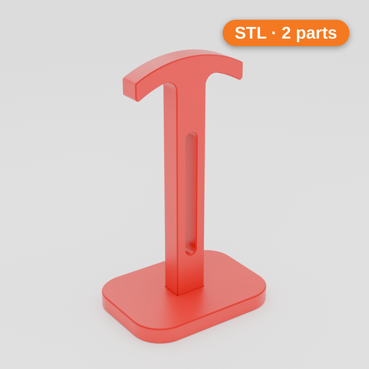 Headphone stand – red